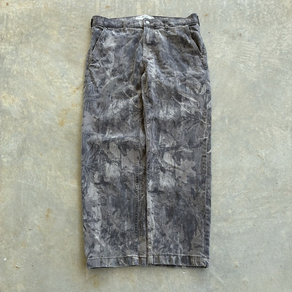 HOLLISTER Loose Baggy Faded Camo Pants Men's 32x30 Canvas Workwear Vintage